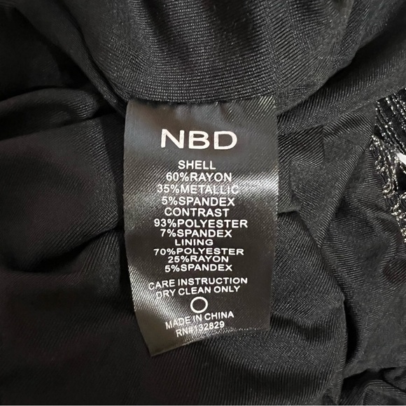 NBD | Tuxedo Legging in Silver Stripe Metallic High Rises Pull-On Pants Size M - Picture 14 of 15